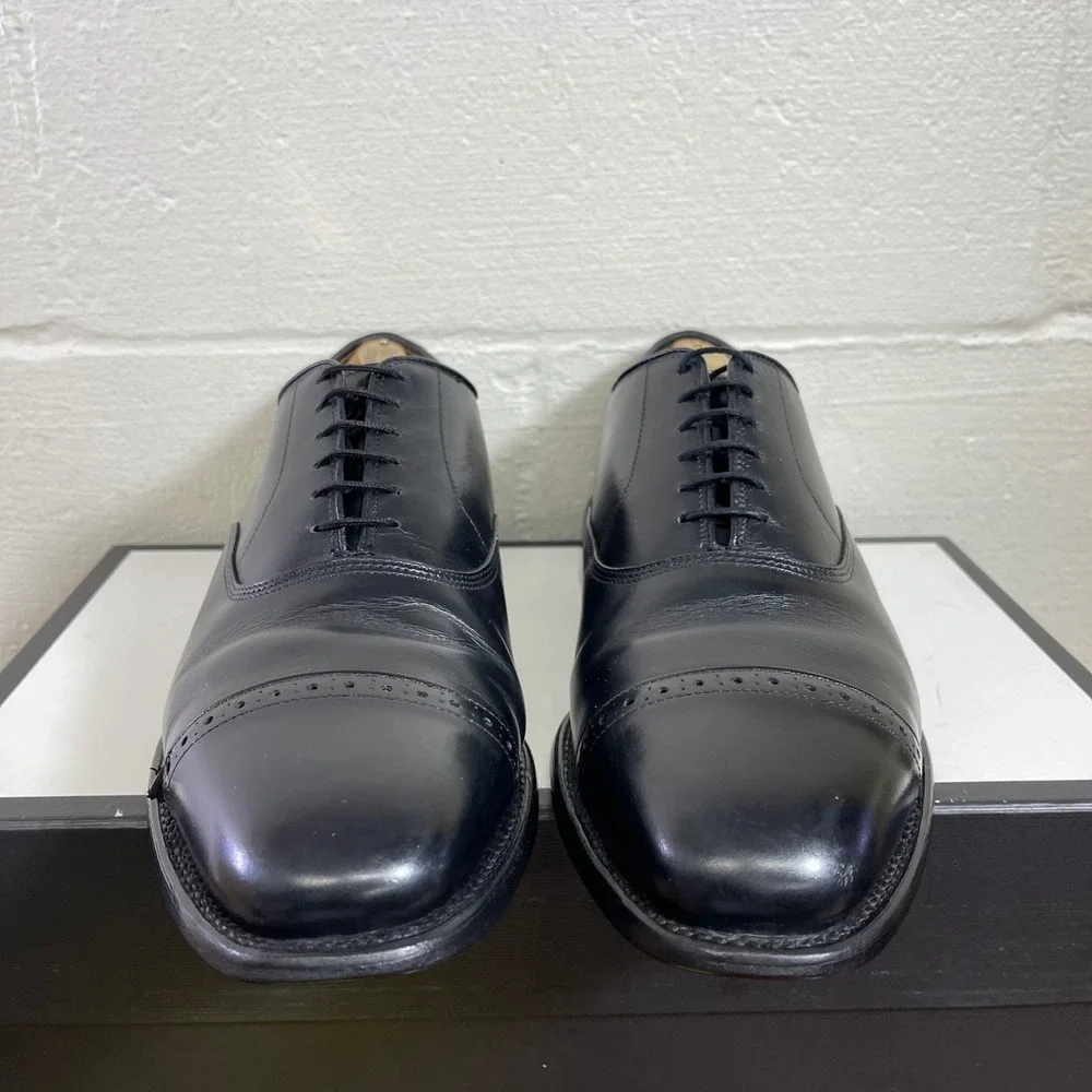Allen Edmonds Byron 2004 Black Leather Cap Toe Oxford Dress Shoes Men's 9 D